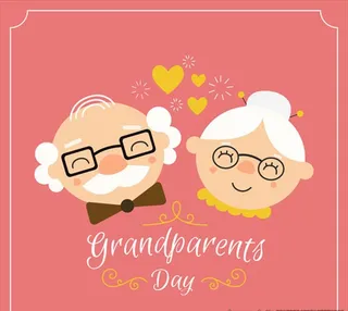 快乐的爷爷奶奶背景图片