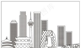 城市线条图片