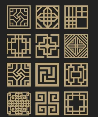 金色古典图案装饰花纹图片