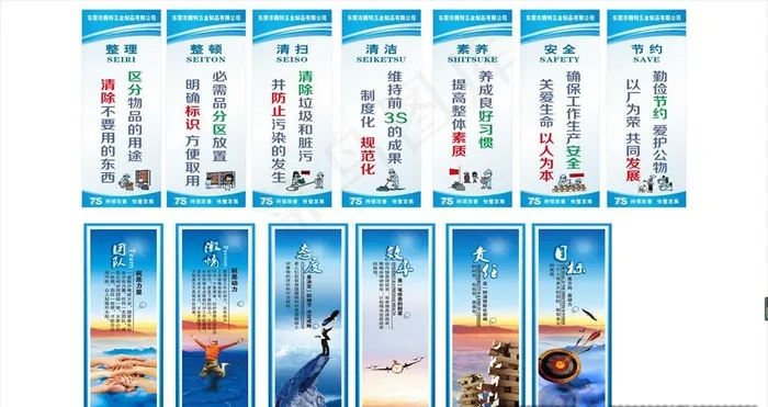 7S公司标语图片cdr矢量模版下载