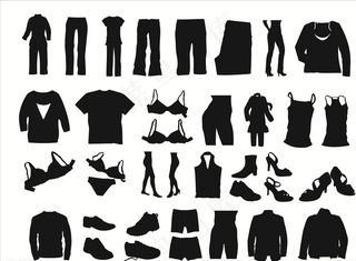 衣服服装剪影图片