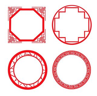 传统圆框图片