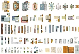 家具平面图图片