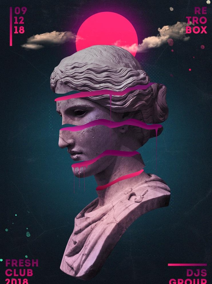 蒸汽波海报图片