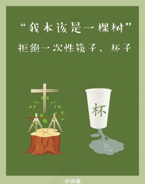 公益环保筷子广告图片