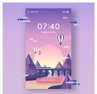 唯美风景插画图片