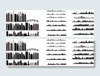 城市建筑剪影图片