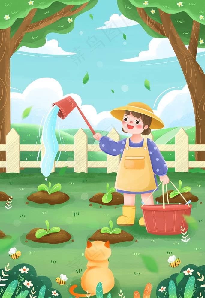 劳动节插画图片