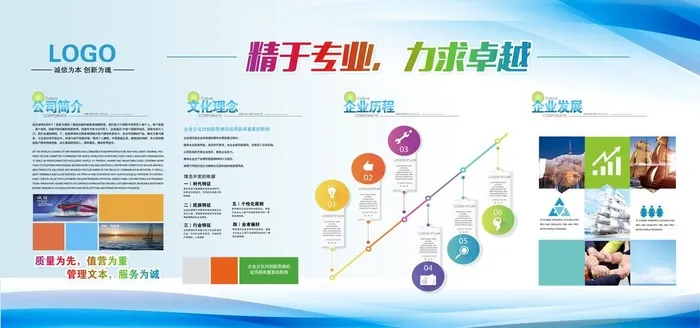企业文化墙图片(6000x3000)psd模版下载