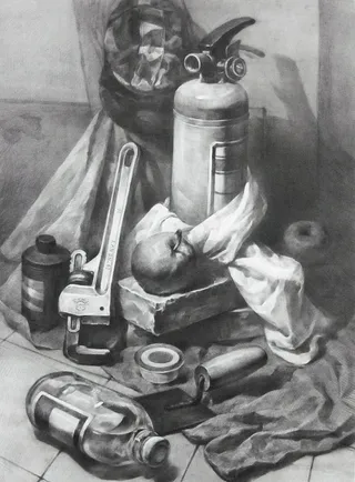 素描静物图片