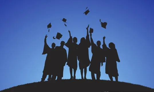 毕业人物剪影图片