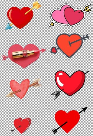 浪漫红色一箭穿心图片