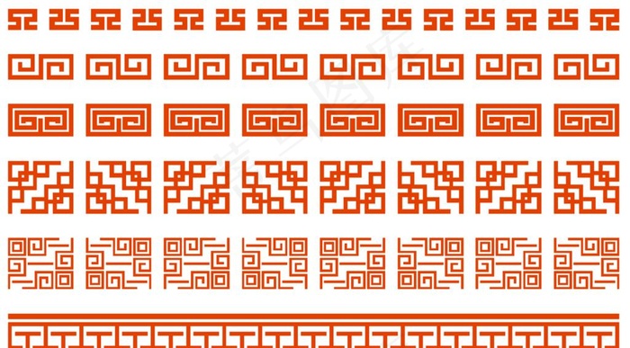 中式花纹边框素材图片cdr矢量模版下载
