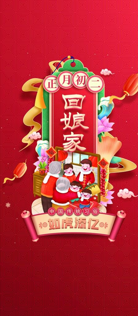 新年展板图片(1462x3118)psd模版下载