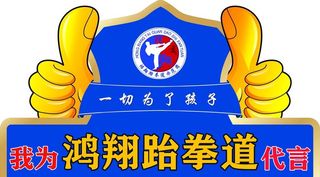我为跆拳道代言手举图片