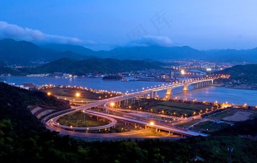 宁波大榭立交桥夜景图片
