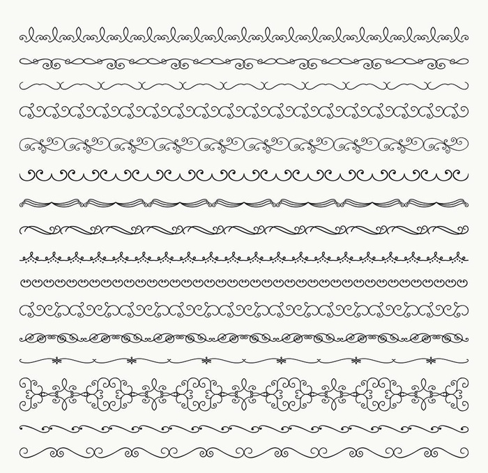 欧式复古线条花纹边框矢量图片