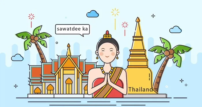 泰国旅游插画图片ai矢量模版下载