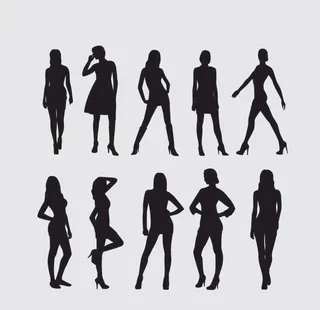 时尚女性剪影图片