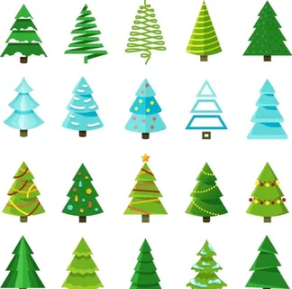 卡通圣诞树图片