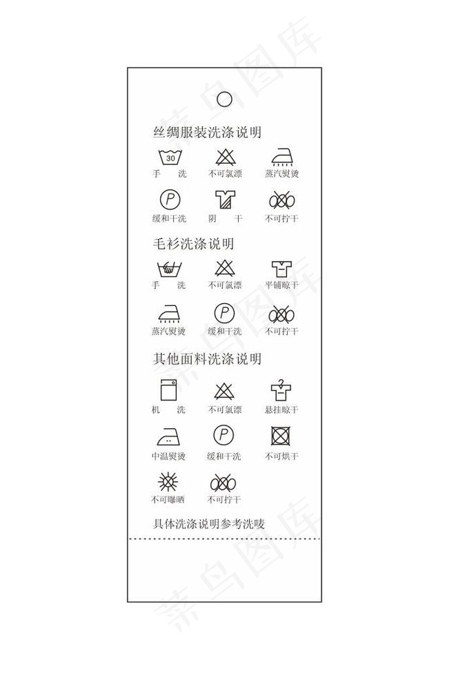 洗涤说明图片cdr矢量模版下载