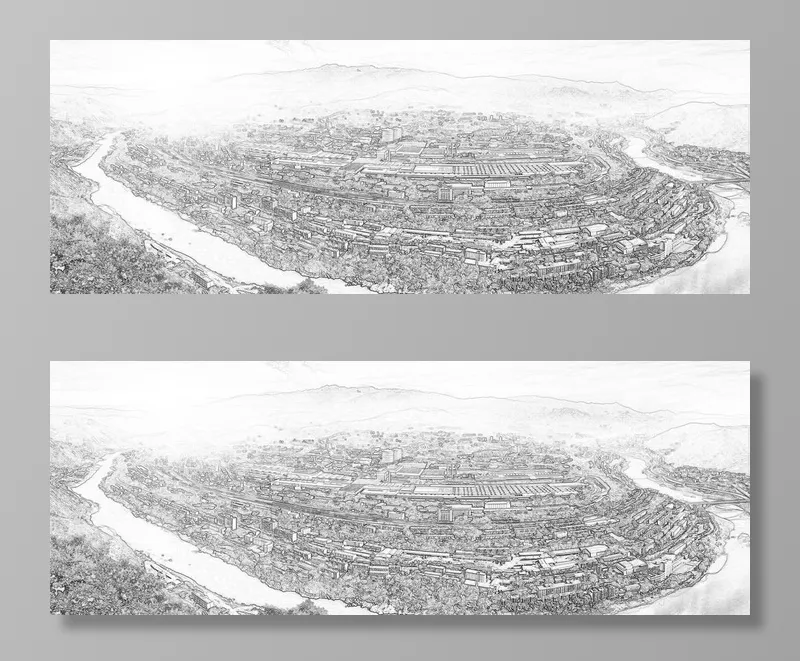 攀枝花 城市线雕图片