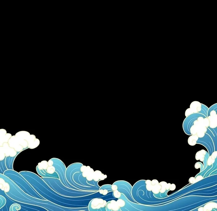 国潮风海浪图片(2000x2000)psd模版下载