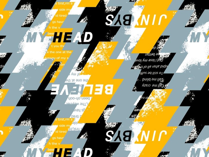 几何字母泥点图片