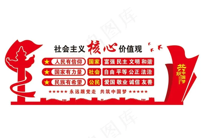 *核心价值观图片cdr矢量模版下载