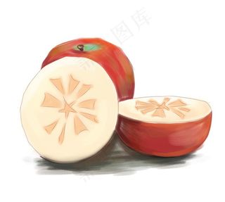 卡通冰糖心苹果图片