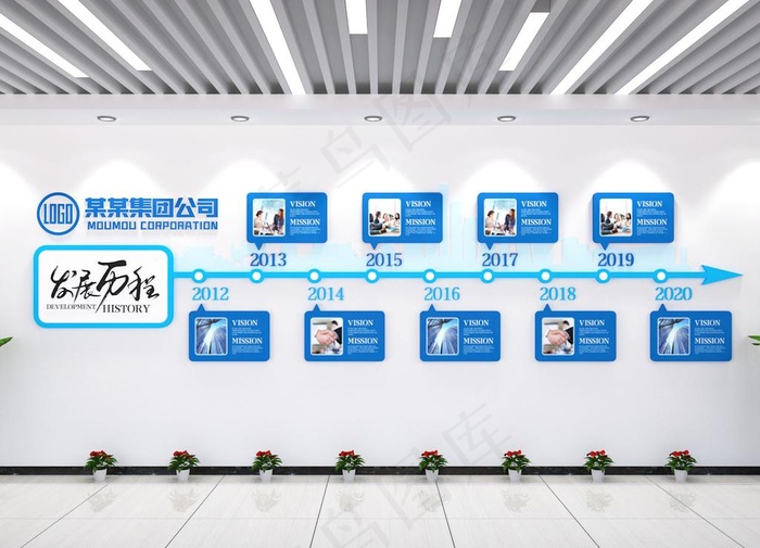 发展历程图片cdr矢量模版下载