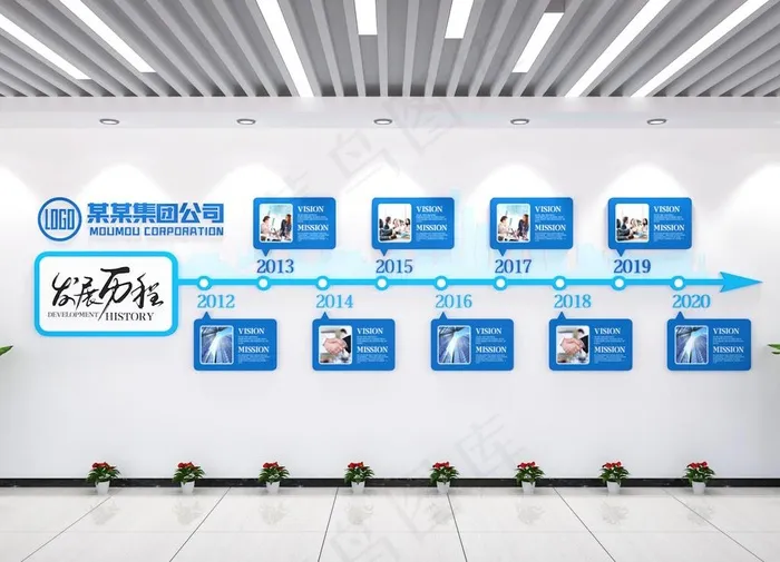 发展历程图片cdr矢量模版下载