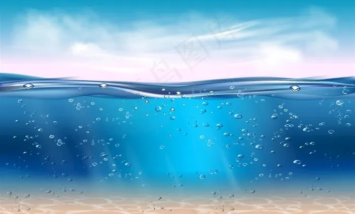 海水图片ai矢量模版下载