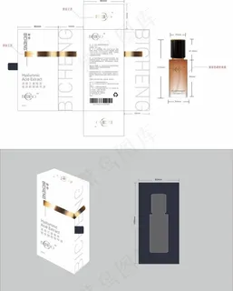 精华液瓶子包装设计图片