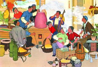 70年代  做饭 吃饭图片