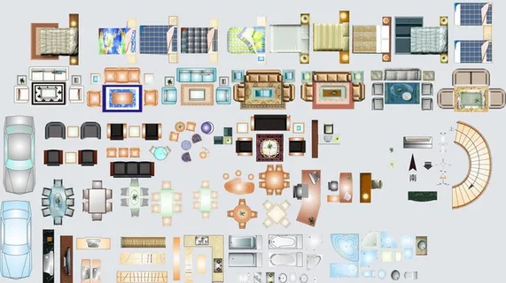 室内彩平图图片