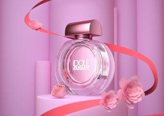 C4D模型 香水飘带玫瑰剪纸花图片