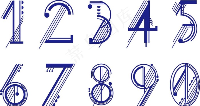 数字字体图片
