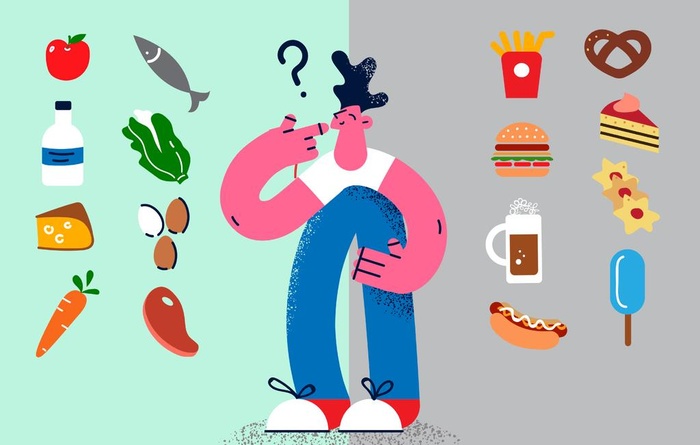 享受美食插画图片