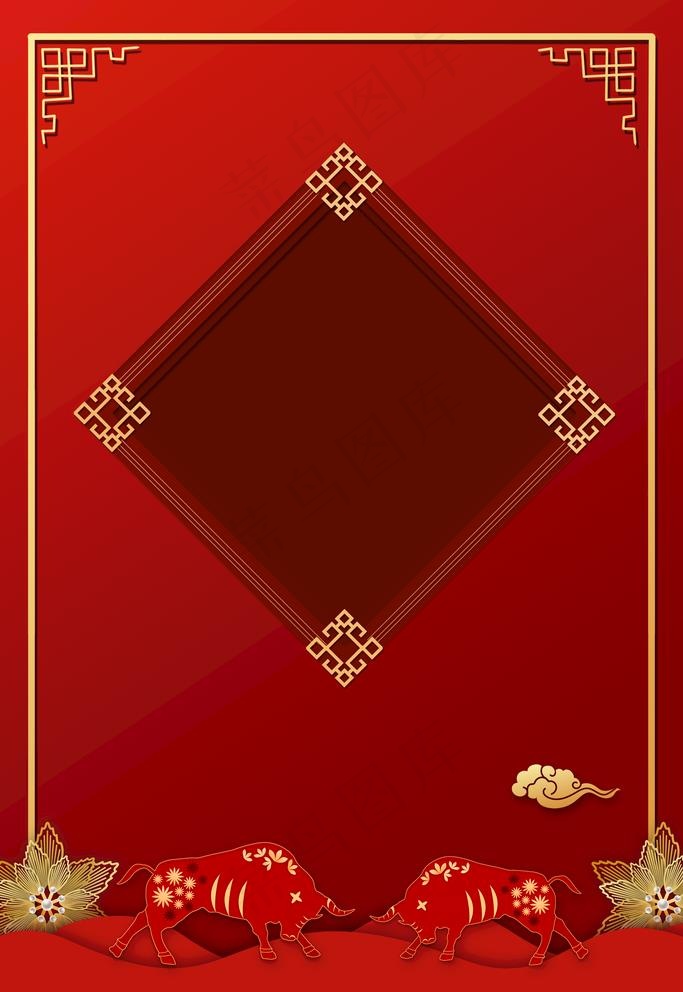 红色背景图片psd模版下载