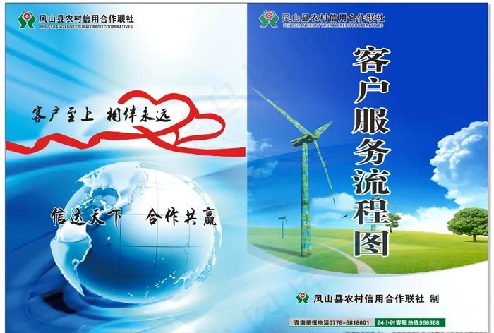 信用社工作流程封面图片cdr矢量模版下载
