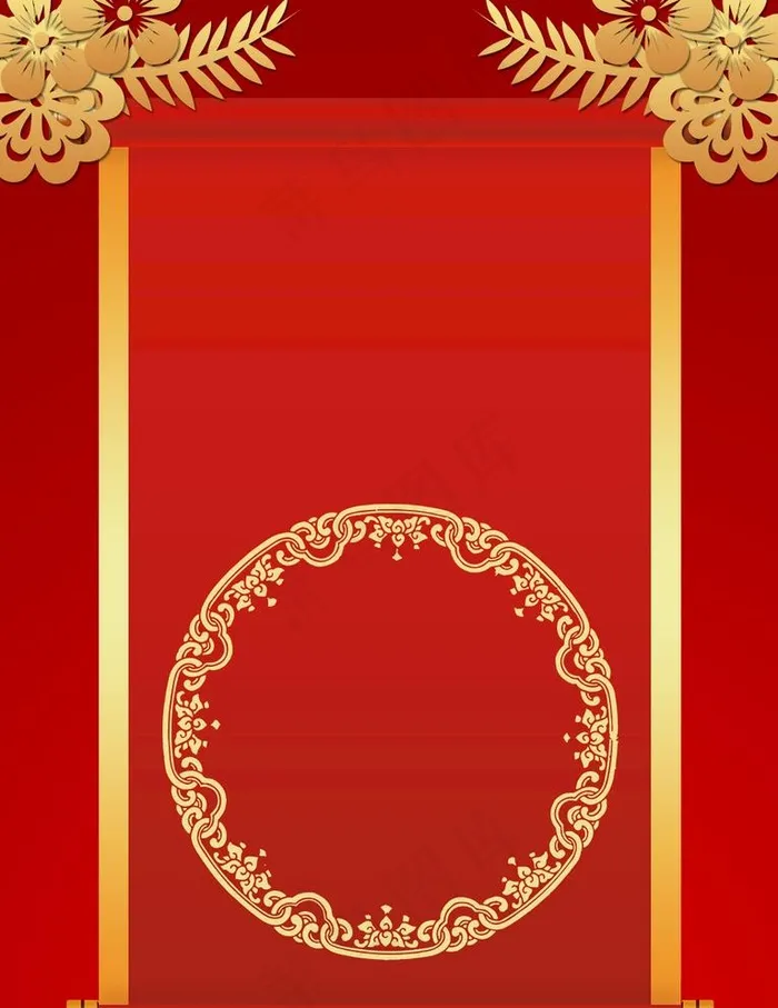 红色背景 图片psd模版下载