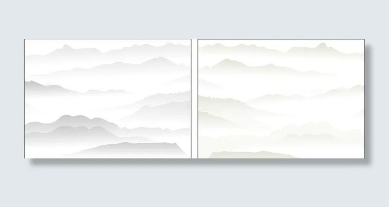 高清墨画山水图图片cdr矢量模版下载