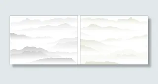 高清墨画山水图图片