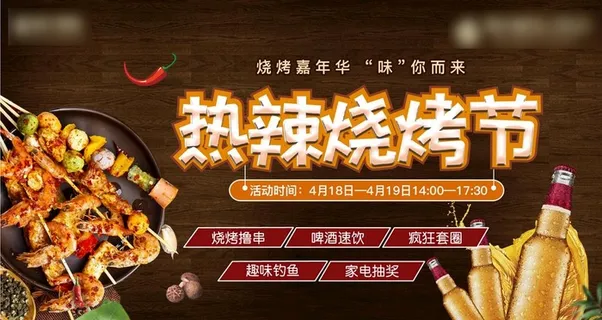 烧烤节背景图片