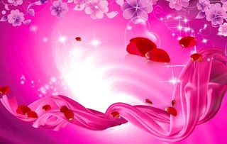 粉红色飘带背景图片