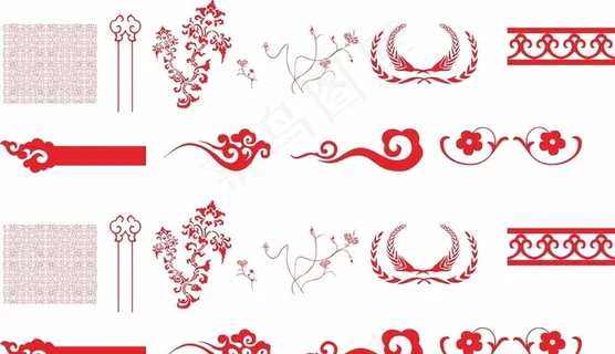 喜庆边框 中国风素材图片
