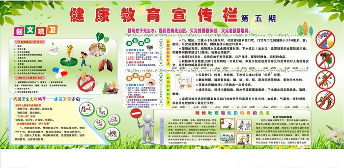 健康教育宣传图片(210X297)cdr矢量模版下载