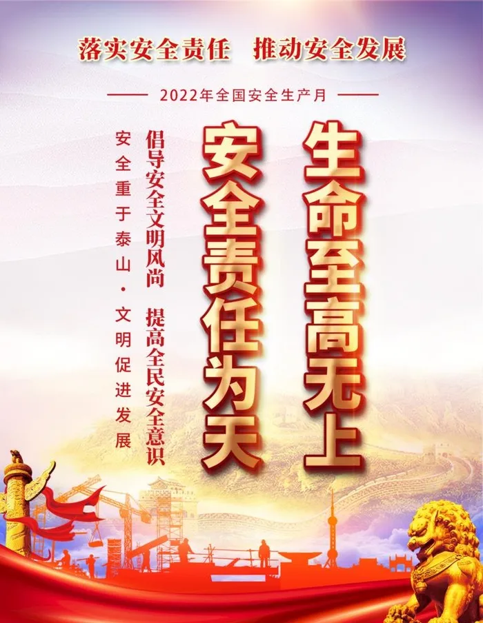 党建安全生产月展板海报图片(1701x2268)psd模版下载