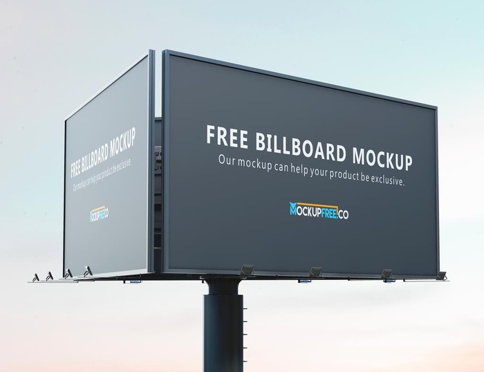 户外广告牌样机图片